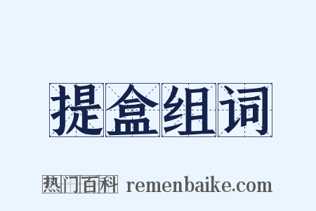 提盒组词是什么意思的图片